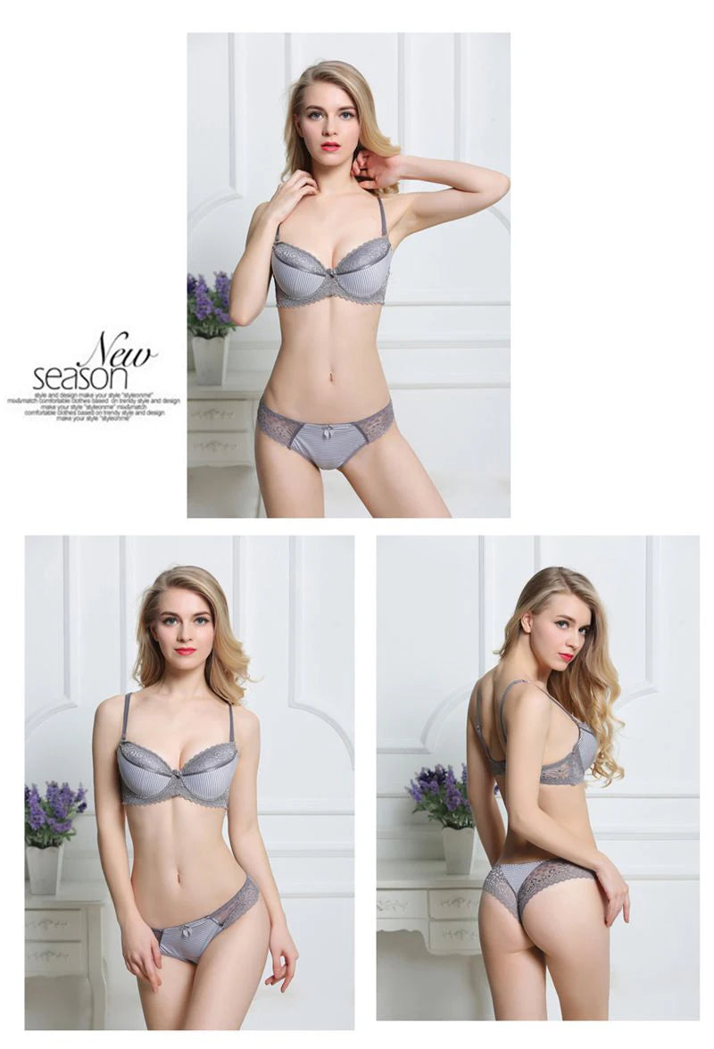 Spets-BH-set med push-up för plus size | Ebba