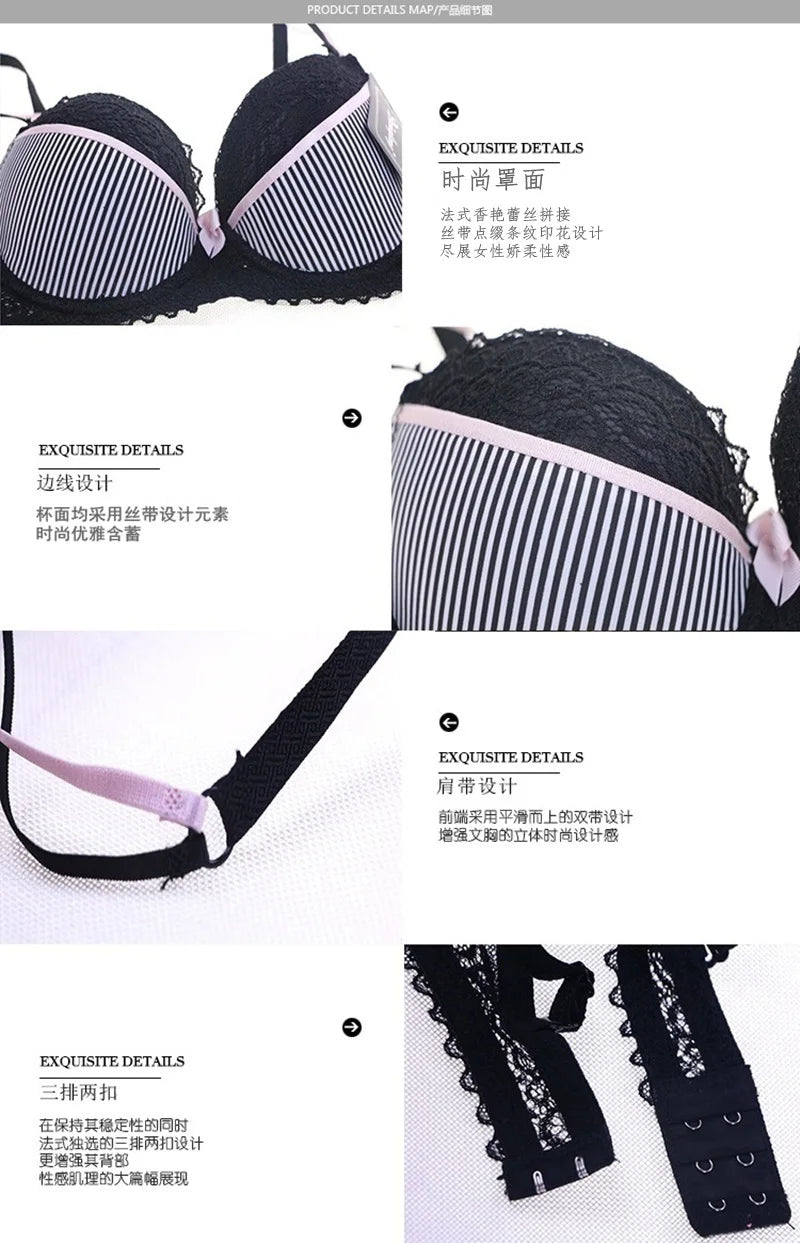 Spets-BH-set med push-up för plus size | Ebba