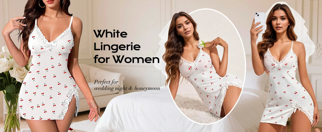 Elegant nattlinne i satin med V-ringning | Klara