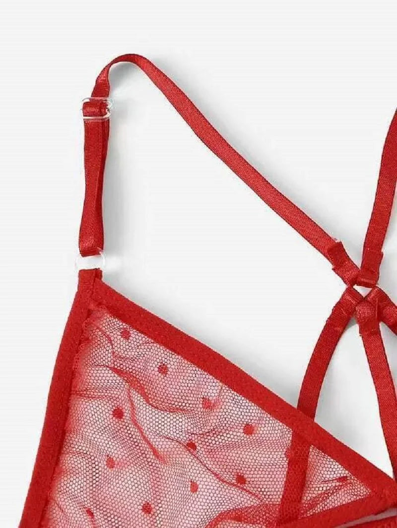 Förföriskt lingerie‑set med polka dots | Tove