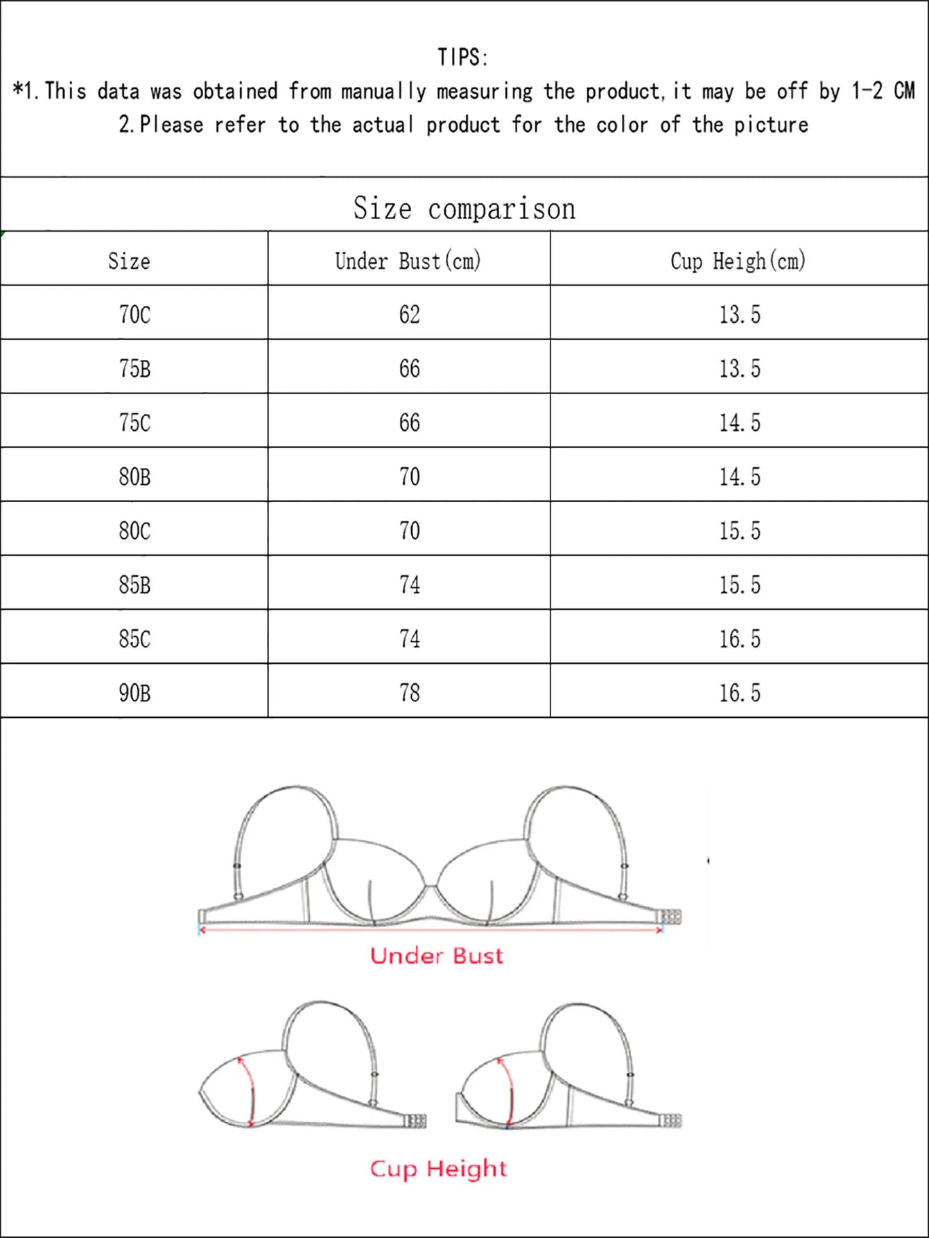 Ultratunn röd broderad BH i halv kupa | Linnea