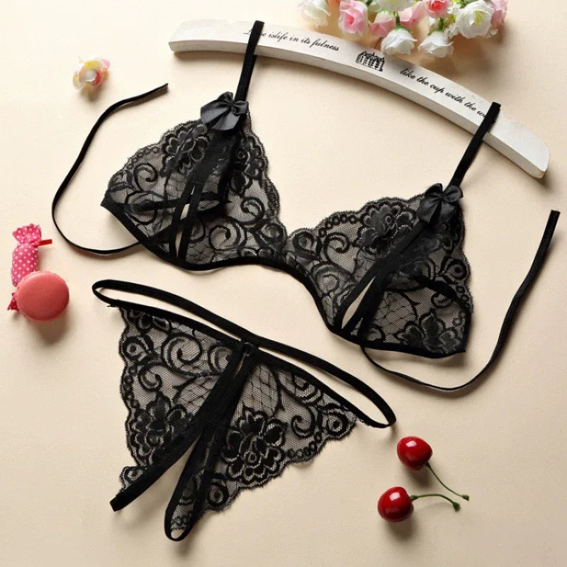 Förföriskt lingerie‑set med öppen gren | Ylva