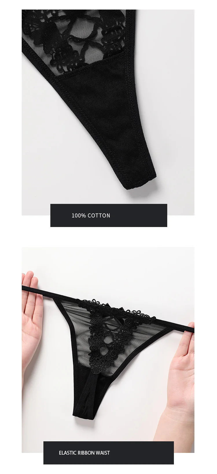 Tunn G‑string i genomskinlig spets | Liv