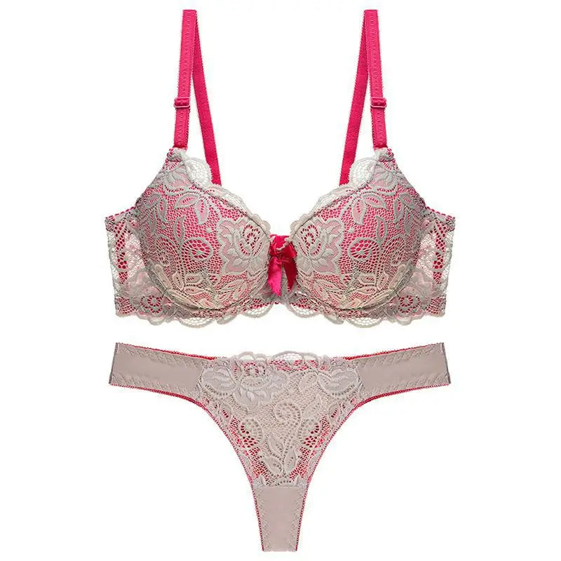 Spets‑BH‑set med push‑up för stora storlekar | Ebba