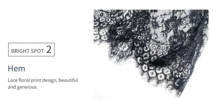 Sexigt nattlinne med spets & smala axelband | Astrid