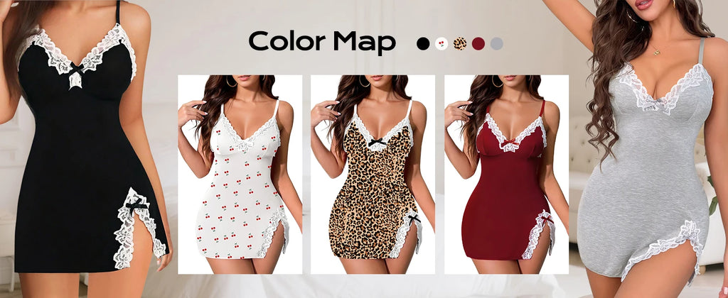 Elegant nattlinne i satin med V-ringning | Klara