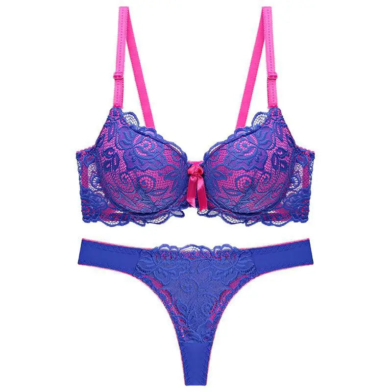 Spets‑BH‑set med push‑up för stora storlekar | Ebba