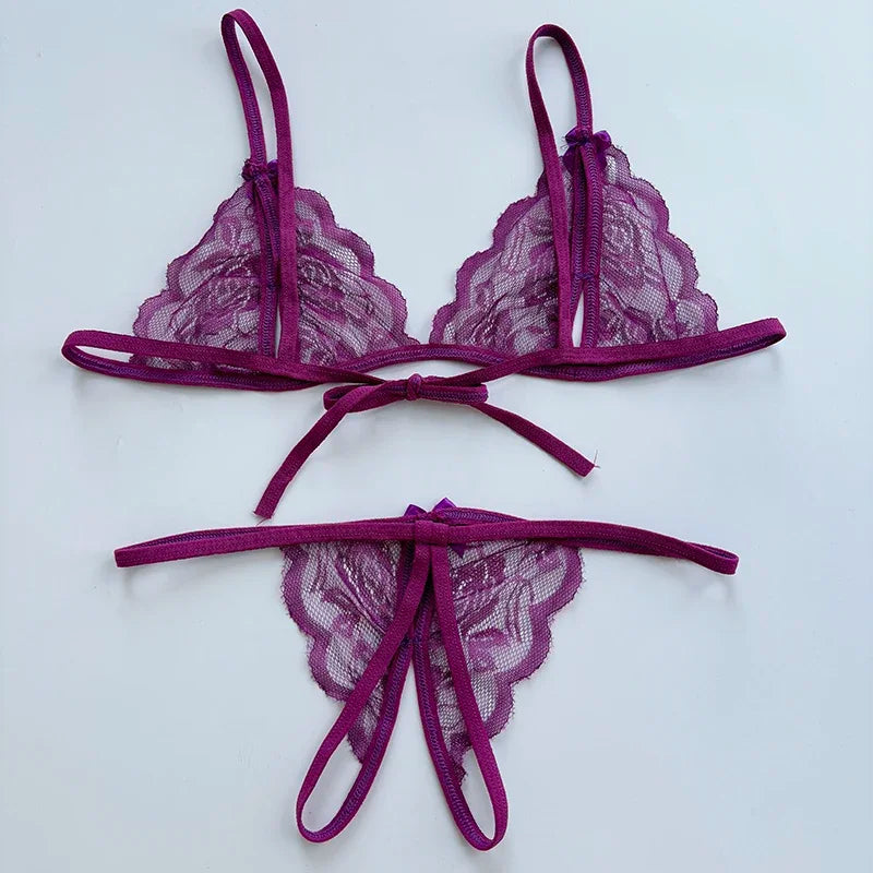 Förföriskt lingerie‑set med öppen gren | Ylva