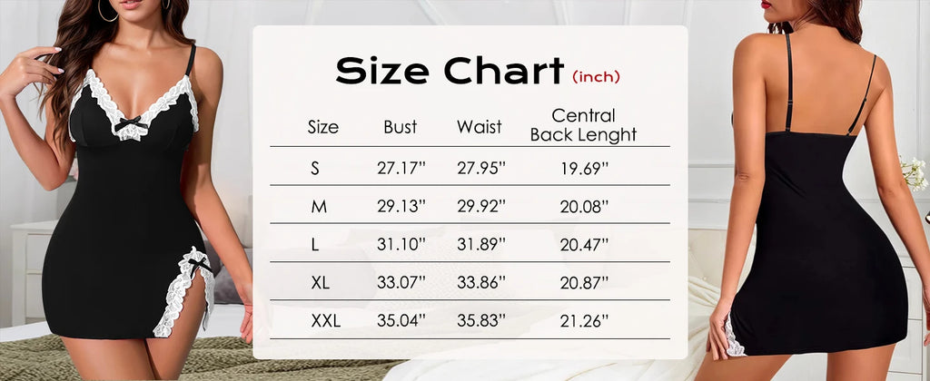 Elegant nattlinne i satin med V-ringning | Klara