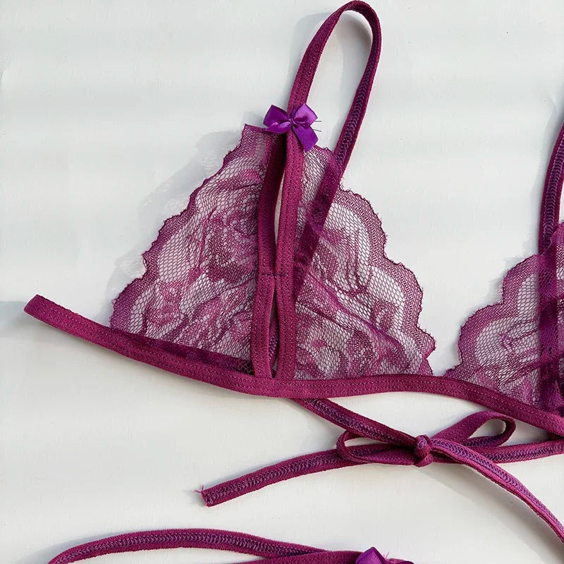 Förföriskt lingerie‑set med öppen gren | Ylva