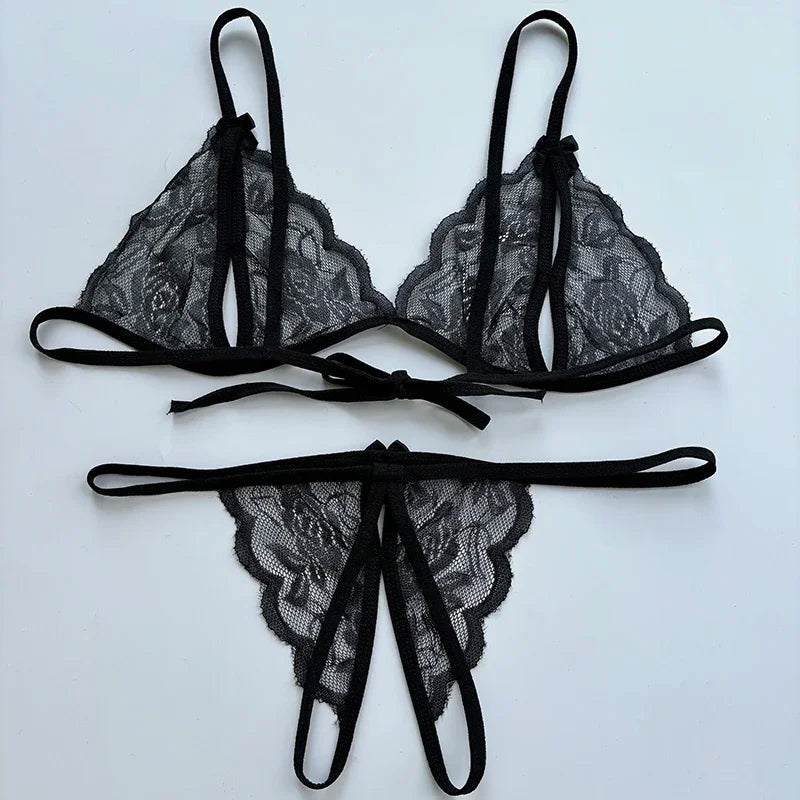 Förföriskt lingerie‑set med öppen gren | Ylva