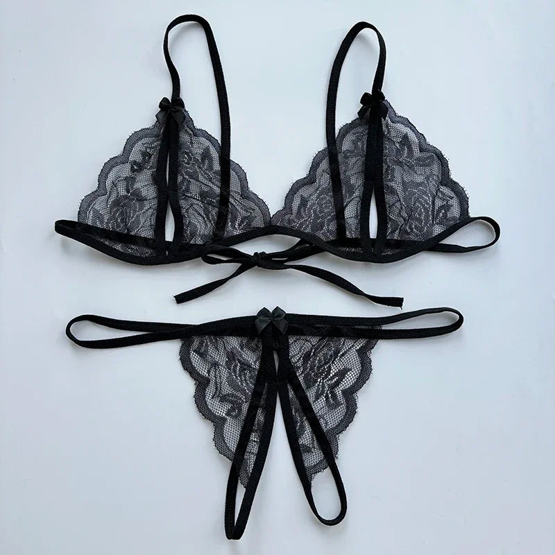 Förföriskt lingerie‑set med öppen gren | Ylva